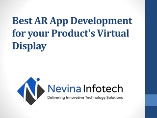 Best AR App Development for your Product's Virtual Display