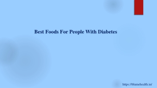 Best Foods For People With Diabetes