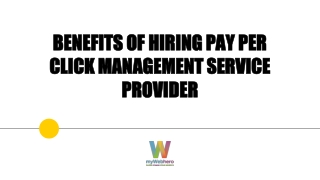 Benefits of hiring a pay per click management service provider