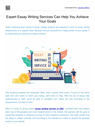Expert Essay Writing Services Can Help You Achieve Your Goals