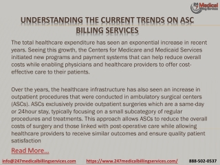 Understanding the current trends on ASC Billing Services