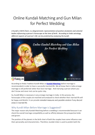 Online Kundali Matching and Gun Milan for Perfect Wedding-converted