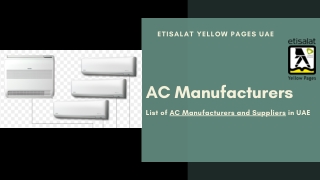 List of AC Manufacturers and Suppliers in UAE