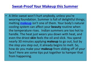 Sweat-Proof Your Makeup This Summer