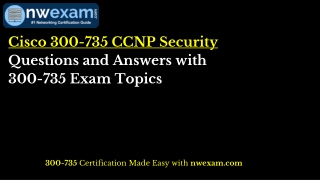 [New] Cisco 300-735 CCNP Security Questions and Answers with 300-735 Exam Topics