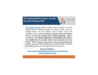 LED Lighting Market 2021 Geographical Segmentation, Outlook,  Size & Share