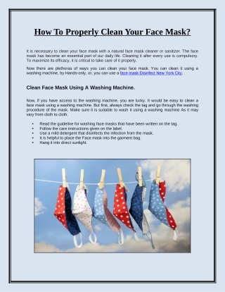 Face Mask Cleaning Tips By Crown/Armor.