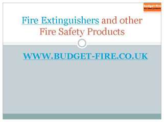 Fire extinguishers from Budget-Fire UK