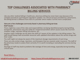 Top Challenges Associated with Pharmacy Billing Services