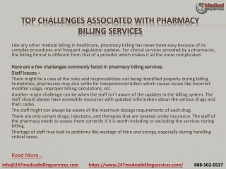 Top Challenges Associated with Pharmacy Billing Services PDF