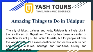 Amazing Things to Do in Udaipur