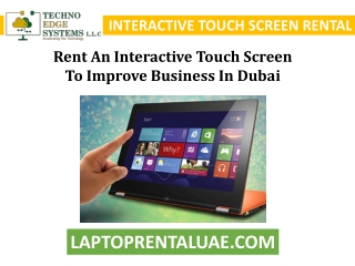 Rent An Interactive Touch Screen To Improve Business In Dubai