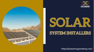 Top Solar System Installers | Sustainergy