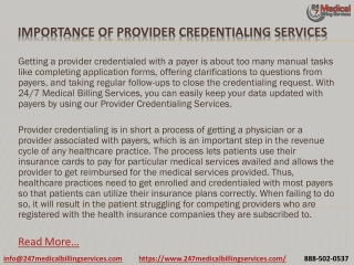 Importance of Provider Credentialing Services