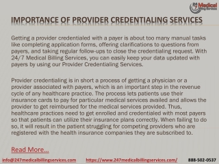 Importance of Provider Credentialing Services PDF