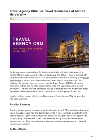 Travel Agency CRM For Travel Businesses