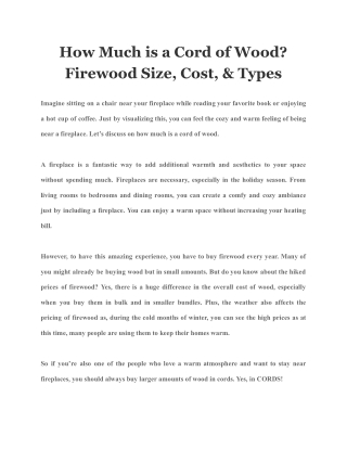 How Much is a Cord of Wood? Firewood Size, Cost, & Types