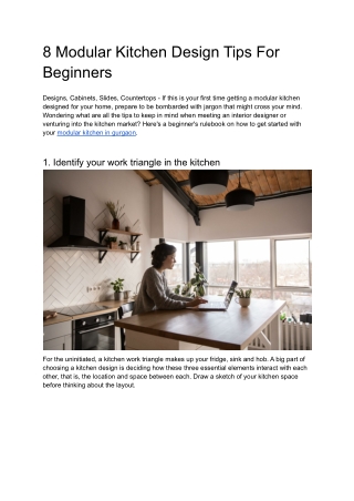 8 modular kitchen design tips for beginners
