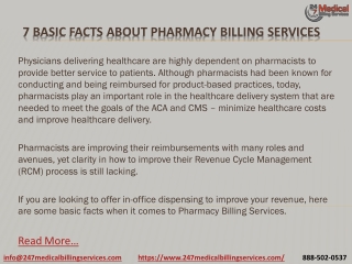 7 basic facts about Pharmacy Billing Services