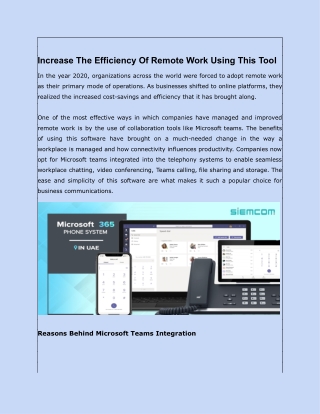 Increase The Efficiency Of Remote Work Using This Tool