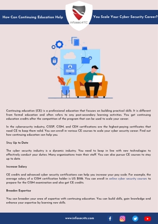 How Can Continuing Education Help You Scale Your Cyber Security Career?