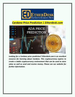 Cardano Price Prediction | Etherdesk.com