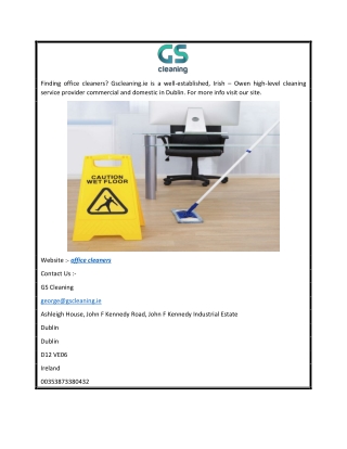 Office Cleaners  Gscleaning.ie