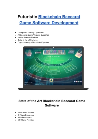 Blockchain Baccarat Game Software Development