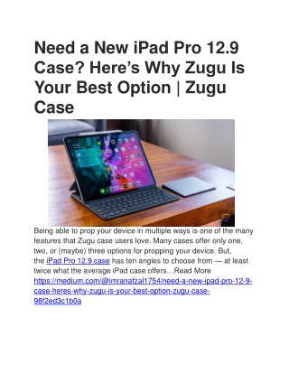 Need a New iPad Pro 12
