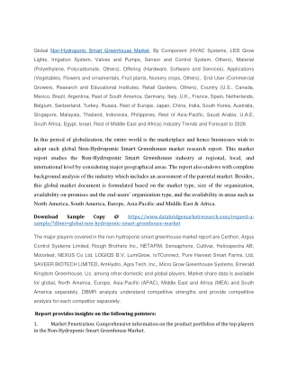 Non-Hydroponic Smart Greenhouse Market
