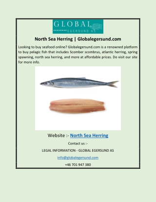 North Sea Herring | Globalegersund.com