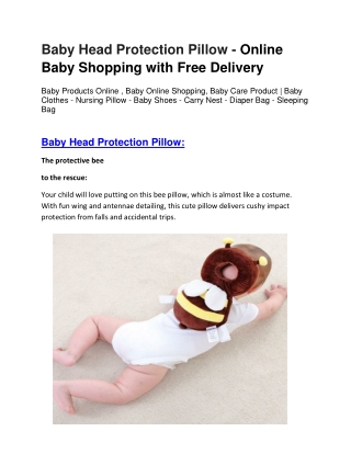 Baby Head Protection Pillow
