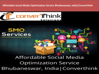 Affordable Social Media Optimization Service Bhubaneswar
