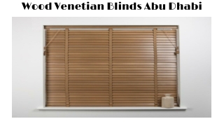 Wood Venetian Blinds Abu Dhabi