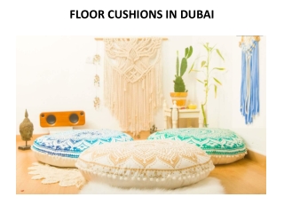FLOOR CUSHIONS IN DUBAI