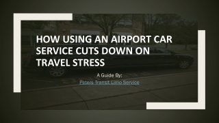 How Using an Airport Car Service Cuts Down