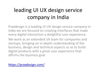 leading UI UX design service company in India