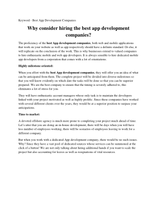 Best App Development Companies