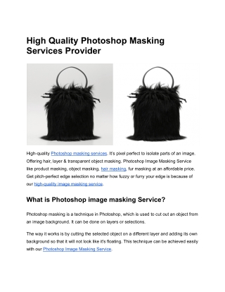 Can You Really Learn What is Photoshop Masking Services