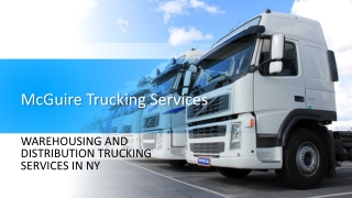 Trucking Long Island- McGuire Trucking  services