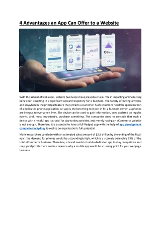 4 Advantages an App Can Offer to a Website