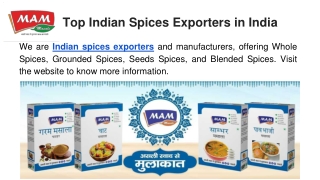 Top Indian Spices Exporters in India