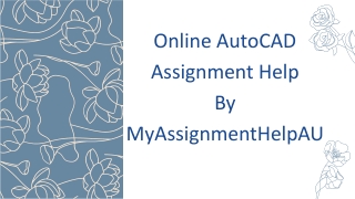 Online AutoCAD Assignment Help by MyAssignmentHelpAU