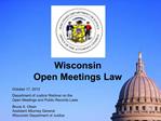 Wisconsin Open Meetings Law