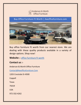 Buy Office Furniture Ft Worth | Awofficefurniture.com