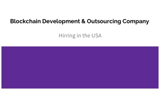 Blockchain Development & Outsourcing Company