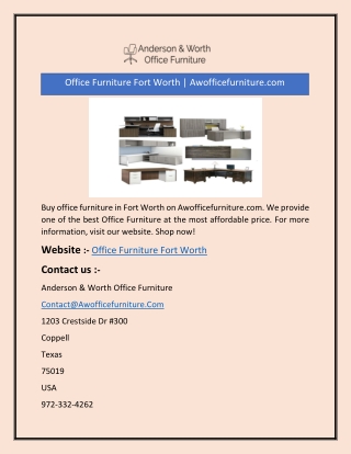 Office Furniture Fort Worth | Awofficefurniture.com