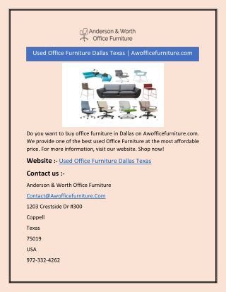 Used Office Furniture Dallas Texas | Awofficefurniture.com