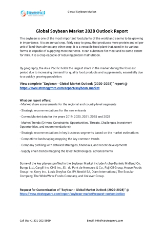 2021 Soybean Industry Global Analysis Report