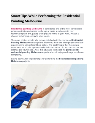 Residential Painting Melbourne